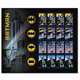 Illustration for article titled Get your (US postal) mail delivered by Batman (stamps)